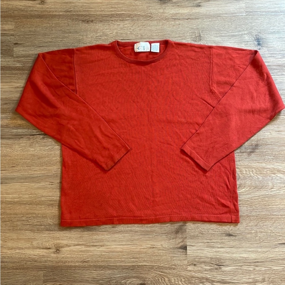 Vintage Cricket Lane Burnt Orange Crew Neck Sweater